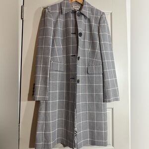 Michael Kors Black and White Plaid Blazer